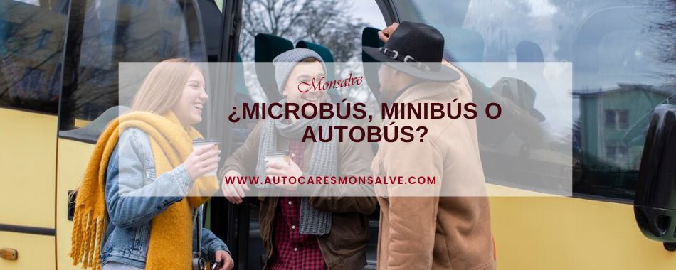 personas escogiendo entre Microbús, minibús o autobús